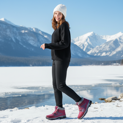 Solvema Orthopädische Winterschuhe - Rot