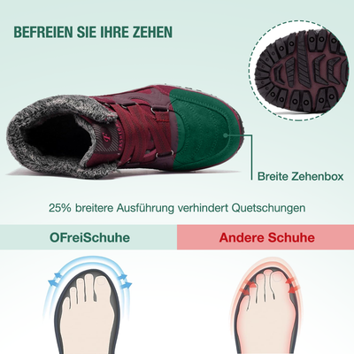 Solvema Orthopädische Winterschuhe - Rot