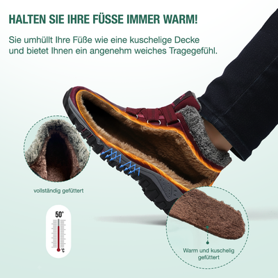 Solvema Orthopädische Winterschuhe - Rot