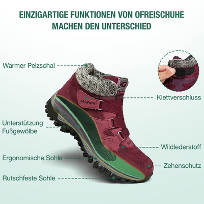 Solvema Orthopädische Winterschuhe - Rot